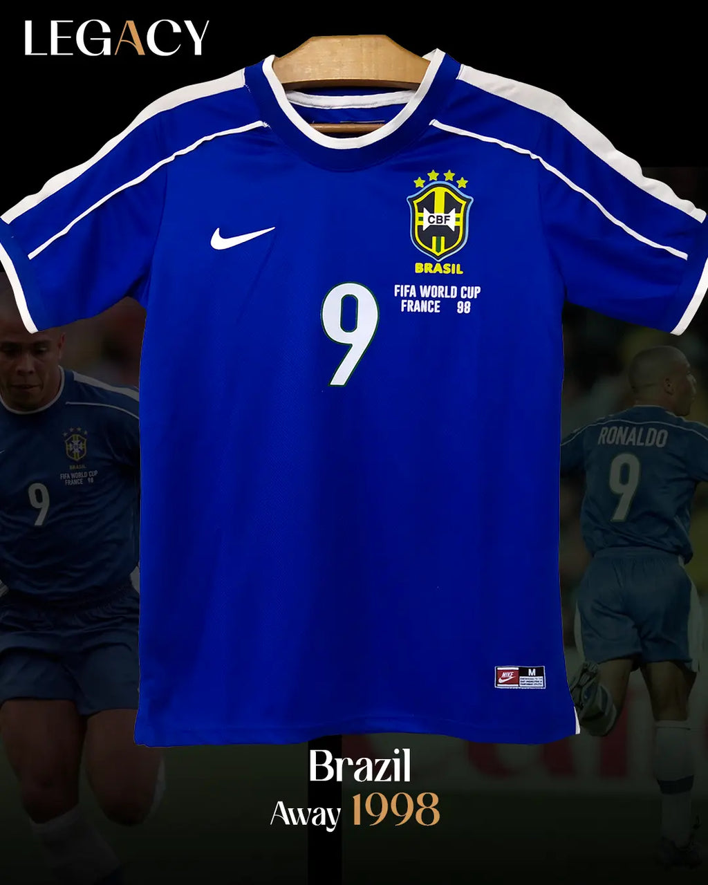 Brazil 1998 Away - Ronaldo