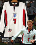 England 1998 Home Long Sleeve- Beckham