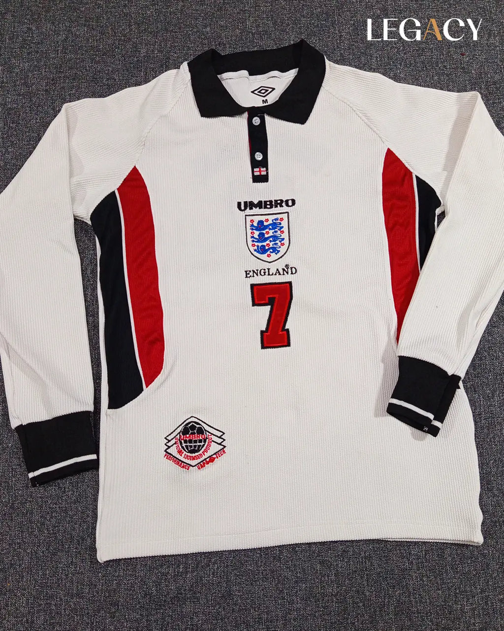 England 1998 Home Long Sleeve- Beckham