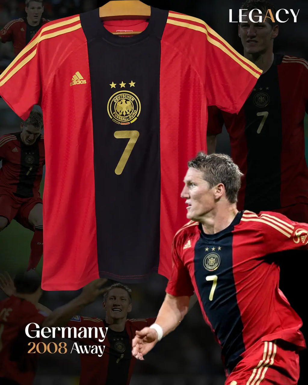 Germany 2008 Away - Schweinsteiger