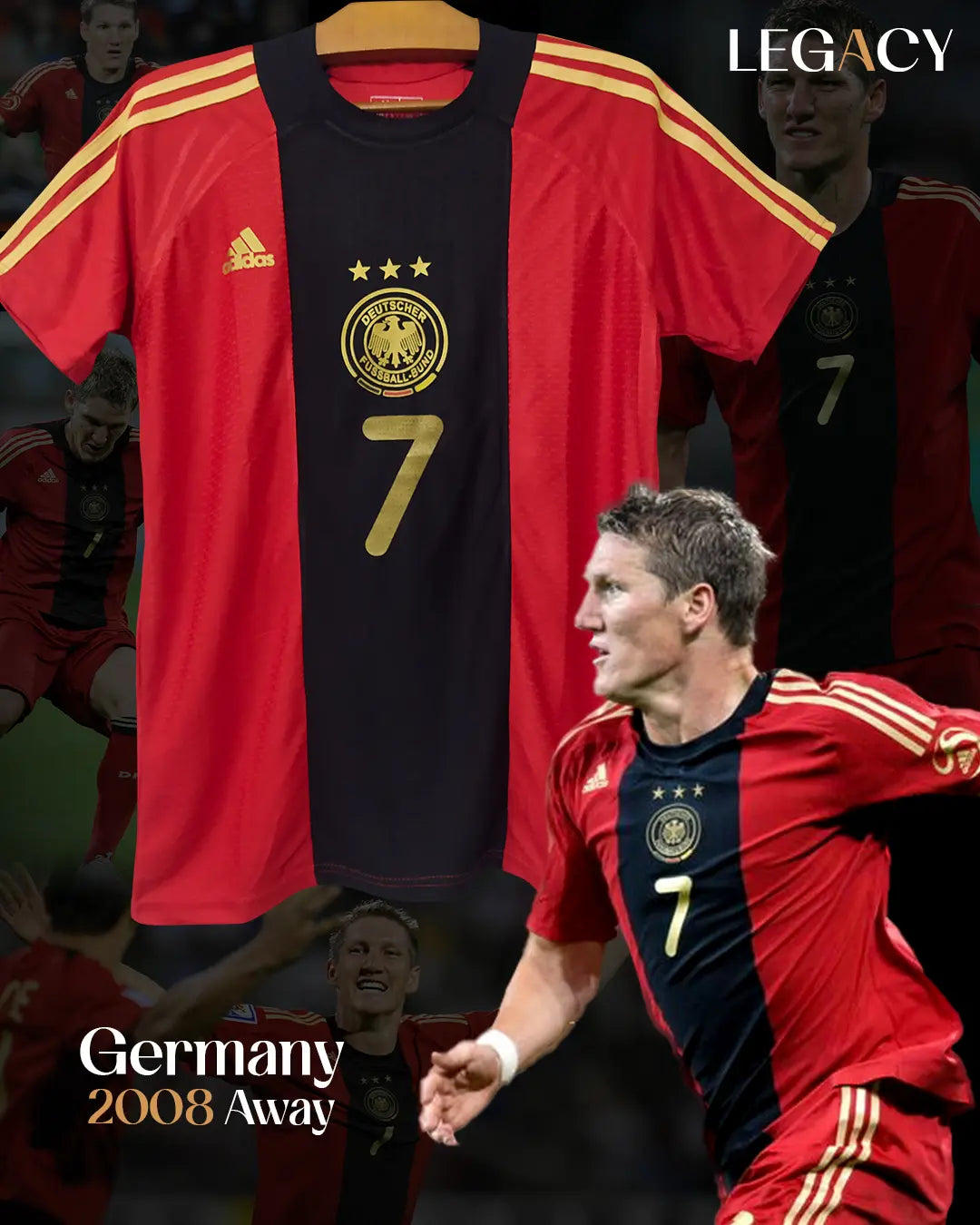 Germany 2008 Away - Schweinsteiger