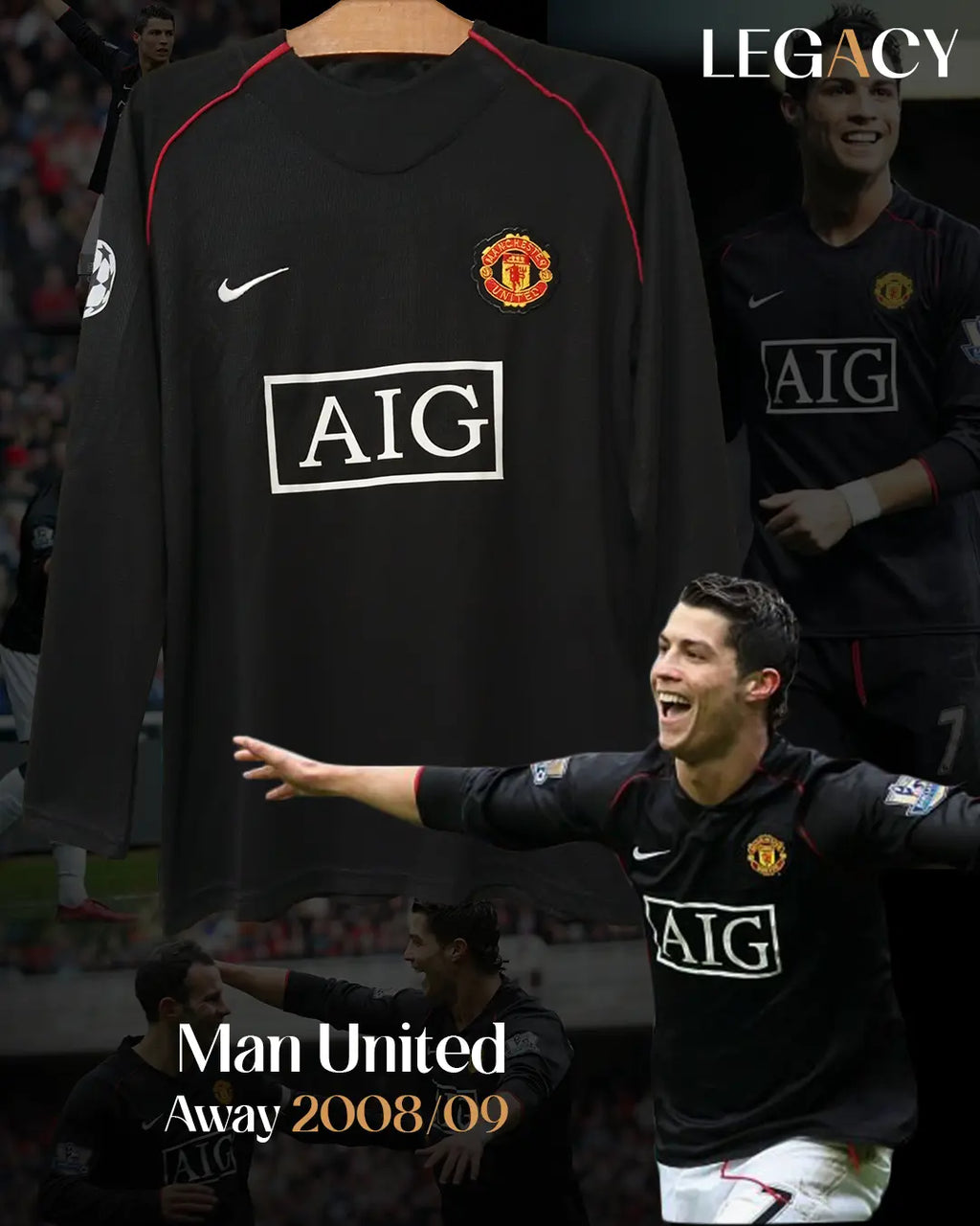 Man United 2008/09 Away shirt - Ronaldo